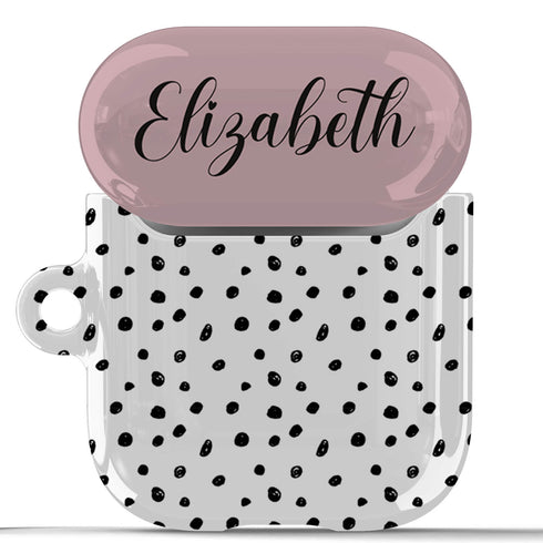 Spotted Polka Dots Custom Name AirPods Case